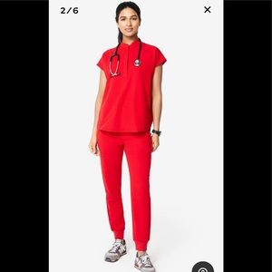 Figs red set of scrubs